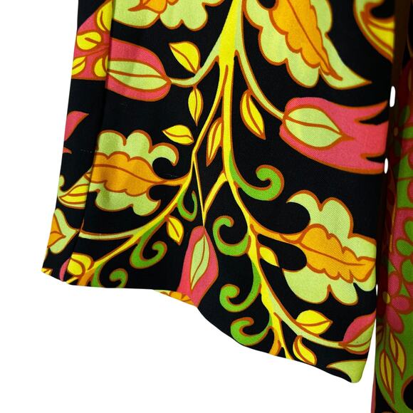 Zara Mini Dress Womens XS Multicolor Open Back Paisley Floral 70s Psychedelic - Picture 11 of 11